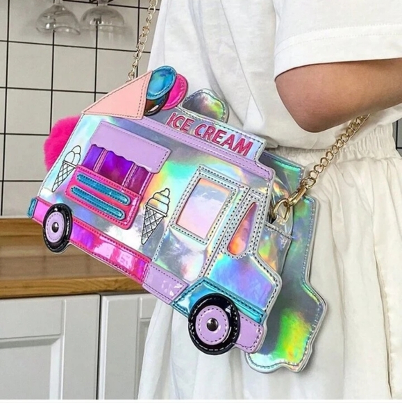 Holographic Ice Cream Truck Crossbody Bag - Picture 2 of 8